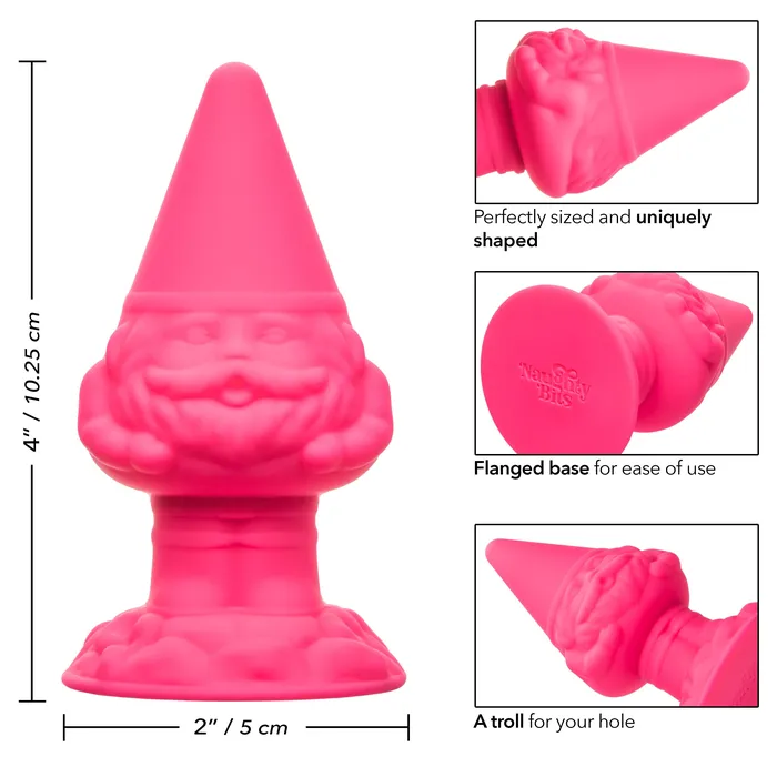 Anal CalExotics Naughty Bits Girthy Pink Gnome Butt Plug