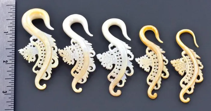 Anal Elementals Organics Mother of Pearl LBD Hanger Organic Jewelry 2mm 95mm Price Per 1