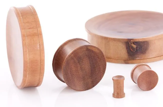 Anal Elementals Organics Solid Concave Saba Wood Plug Price Per 1