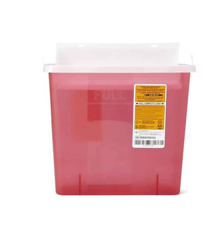 Anal Medline 5 Quart Sharps Container for Locking Wall Cabinet