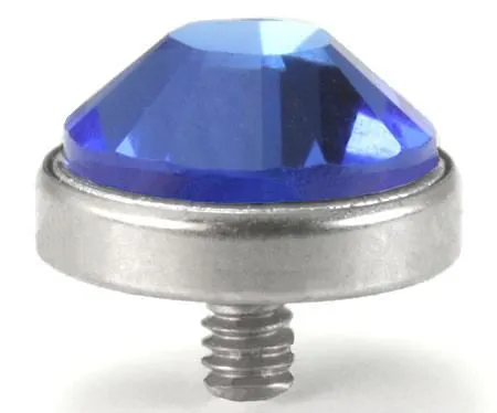 Anal Painful Pleasures 14g 12g Internally Threaded 5mm Magnetic Jewel Top for Magnetic Base Price Per 1