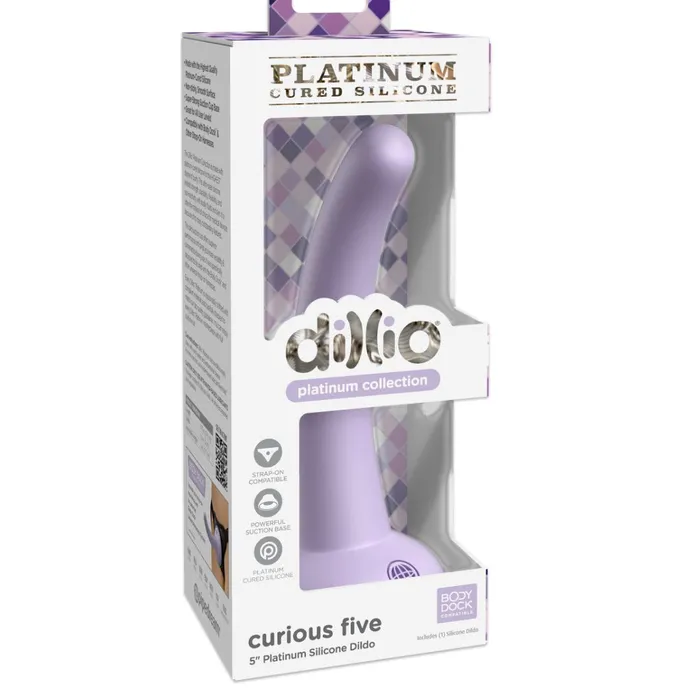 Anal Pipedream Products Curious 5 Inch First Time Pegging Silicone Dildo Purple