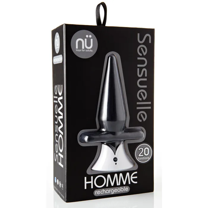Anal Sensuelle Homme 20 Function Butt Plug Black NU Sensuelle
