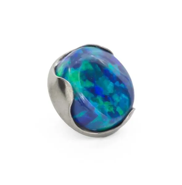 Anal Tilum Tilum 18g16g Titanium 3mm Opal ProngSet Flat Top Price Per 1