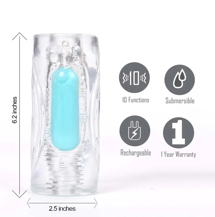 ASTER Vibrating Male Masturbator 10Function Bullet Vibrator Maia Toys Female Sex Toys