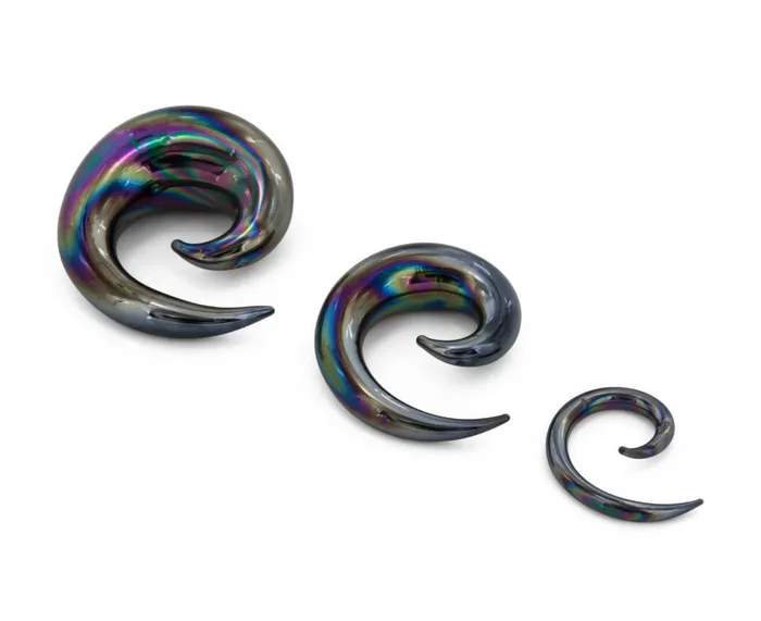 Black Lucifer Spiral Glass Plug Price Per 1 Painful Pleasures Anal