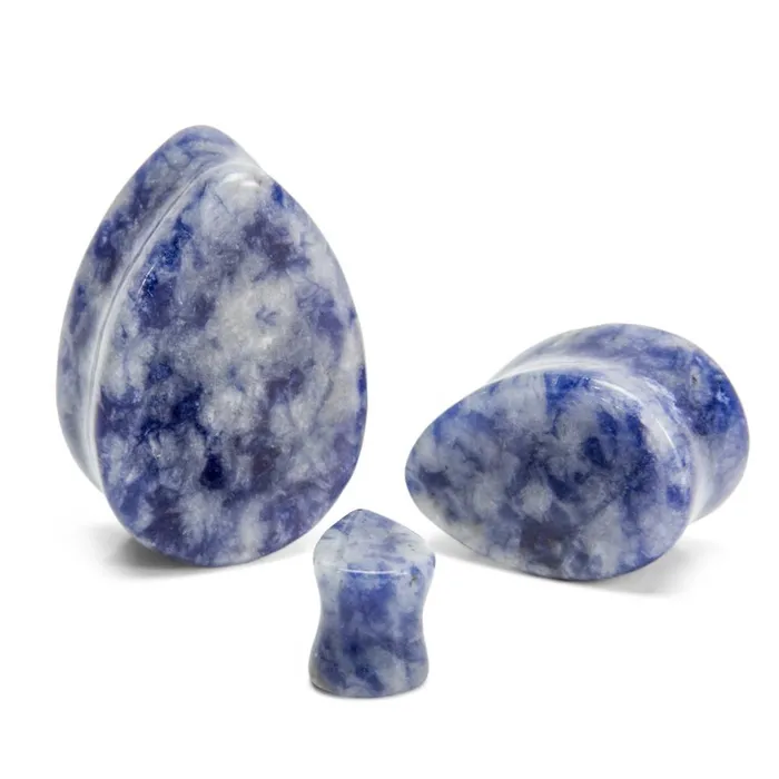 Blue Sodalite Tear Drop Plug Price Per 1 Painful Pleasures Anal