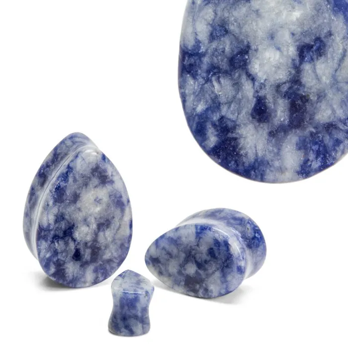 Blue Sodalite Tear Drop Plug Price Per 1 Painful Pleasures Anal