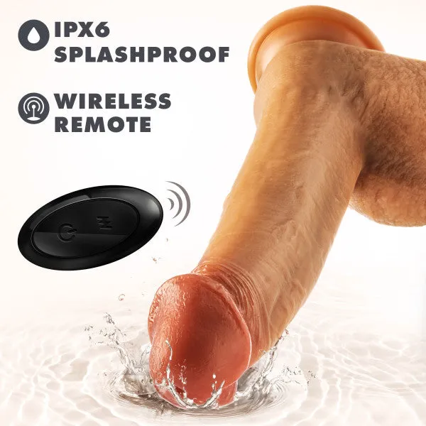 Blush Anal Dr Phillips 85 Inch Thrusting Silicone Dildo Caramel
