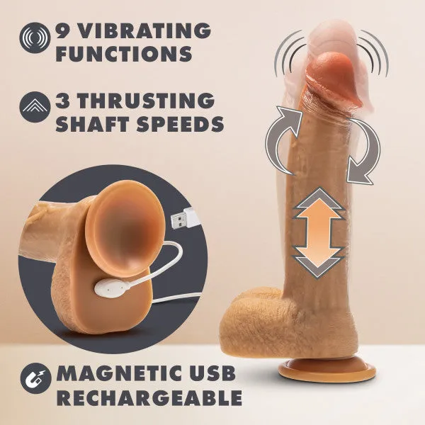 Blush Anal Dr Phillips 85 Inch Thrusting Silicone Dildo Caramel