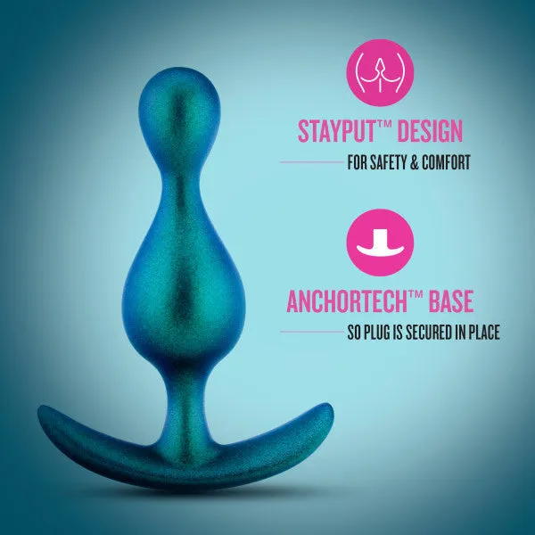Blush Anal Matrix First Time Soft Silicone Butt Plug Shimmery Green