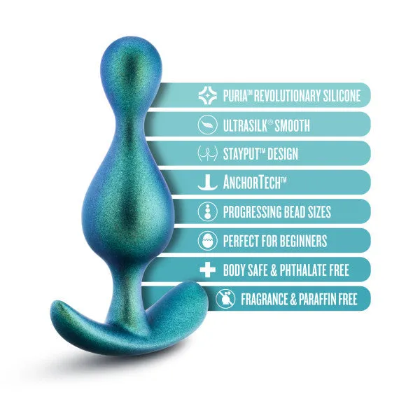 Blush Anal Matrix First Time Soft Silicone Butt Plug Shimmery Green