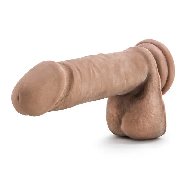 Blush Au Naturel 8 Inch Dual Density Suction Cup Dildo with Balls Caramel Dildos