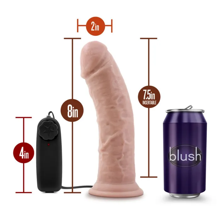 Blush Dildos Dr Joe 8 Inch Realistic Vibrating Dildo Vanilla