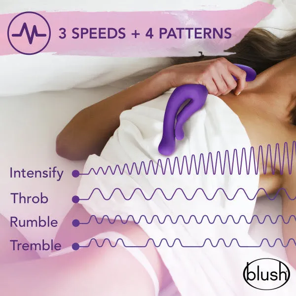 Blush Female Sex Toys Wellness G Wave Waterproof Rabbit Vibrator with Ergonomic Handle