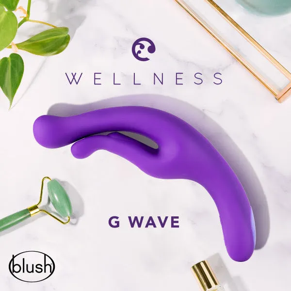 Blush Female Sex Toys Wellness G Wave Waterproof Rabbit Vibrator with Ergonomic Handle
