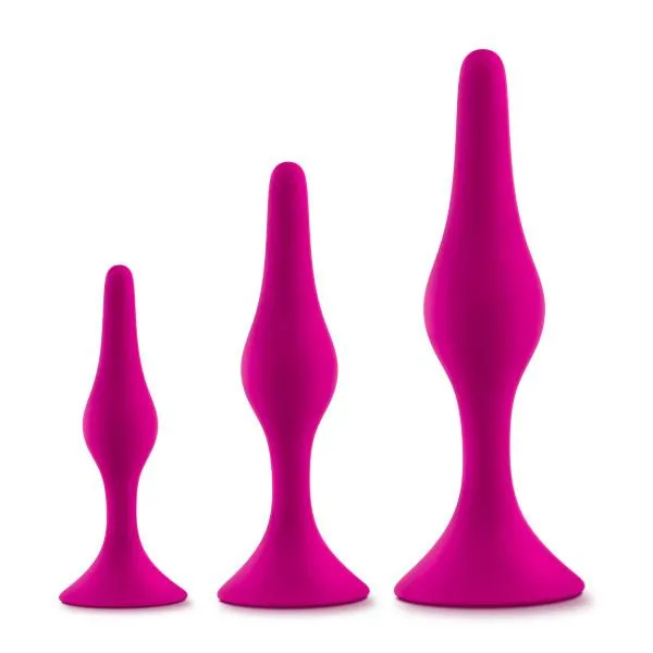 Blush Luxe Beginner 3 Plug Anal Trainer Set Various Colors Anal