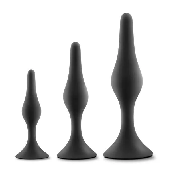 Blush Luxe Beginner 3 Plug Anal Trainer Set Various Colors Anal