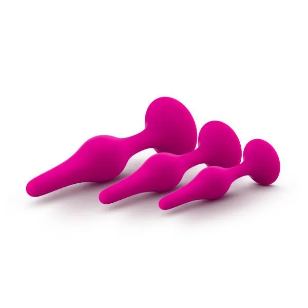 Blush Luxe Beginner 3 Plug Anal Trainer Set Various Colors Anal