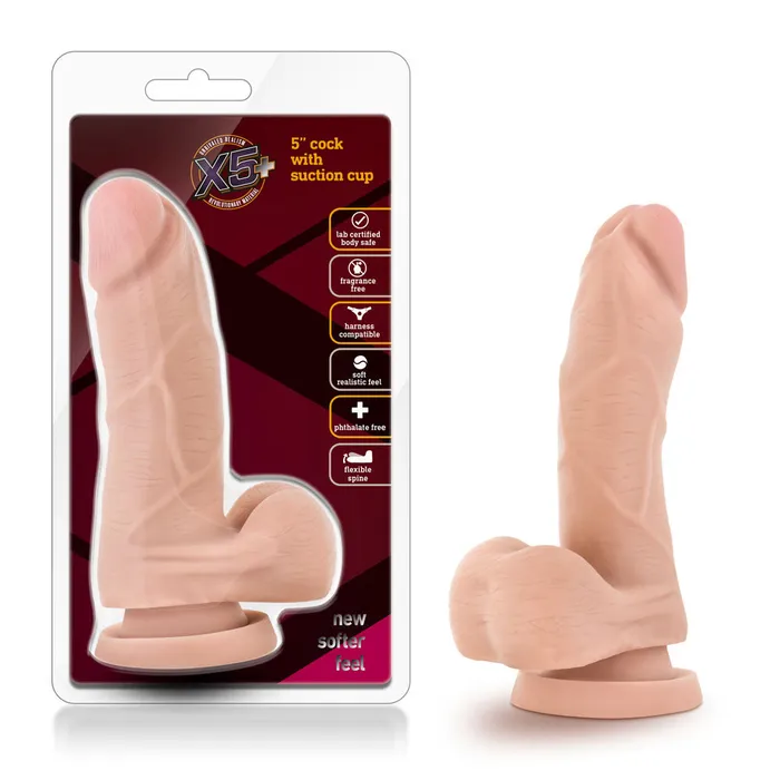 Blush Novelties Dildos Blush Novelties 5 Inch Suction Cup Dildo Dong X5 Beige Harness Compatible Blush Novelties Dildos Blush Novelties 5 Inch Suction Cup Dildo Dong X5 Beige Harness Compatible