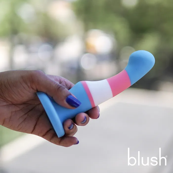 Blush Trans Pride 6 Inch Silicone Suction Cup Dildo Dildos