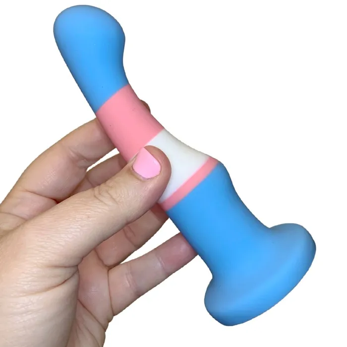 Blush Trans Pride 6 Inch Silicone Suction Cup Dildo Dildos