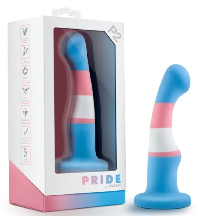 Blush Trans Pride 6 Inch Silicone Suction Cup Dildo Dildos