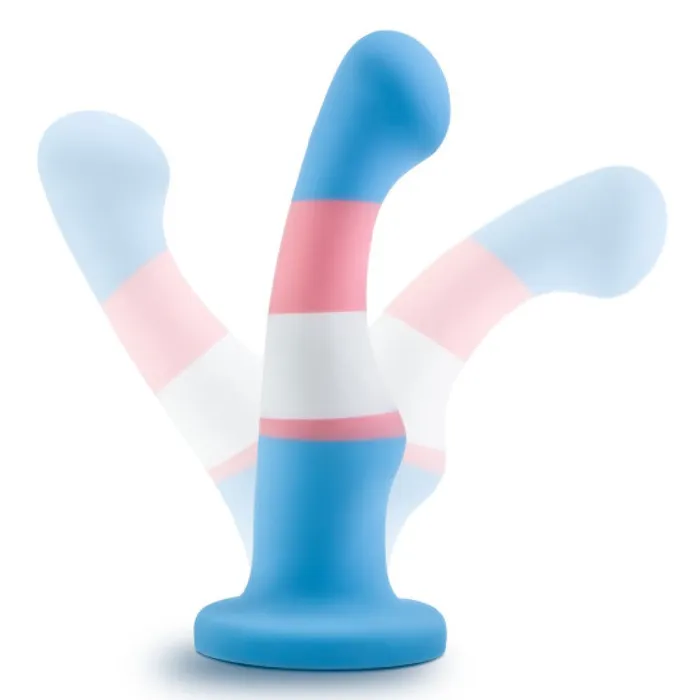 Blush Trans Pride 6 Inch Silicone Suction Cup Dildo Dildos