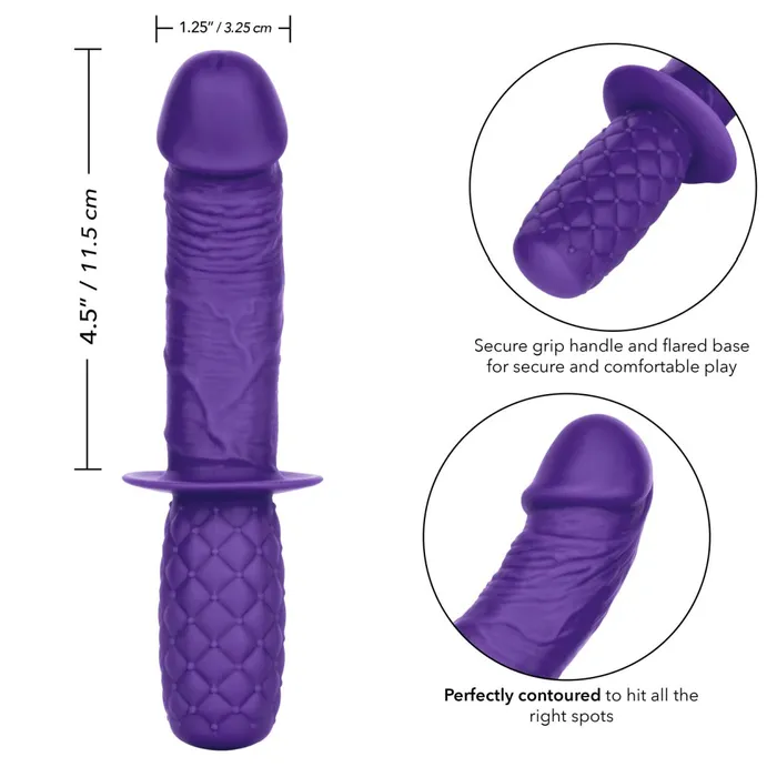 CalExotics Dildos Silicone Grip Thruster 75 Inch GSpot Dildo Purple