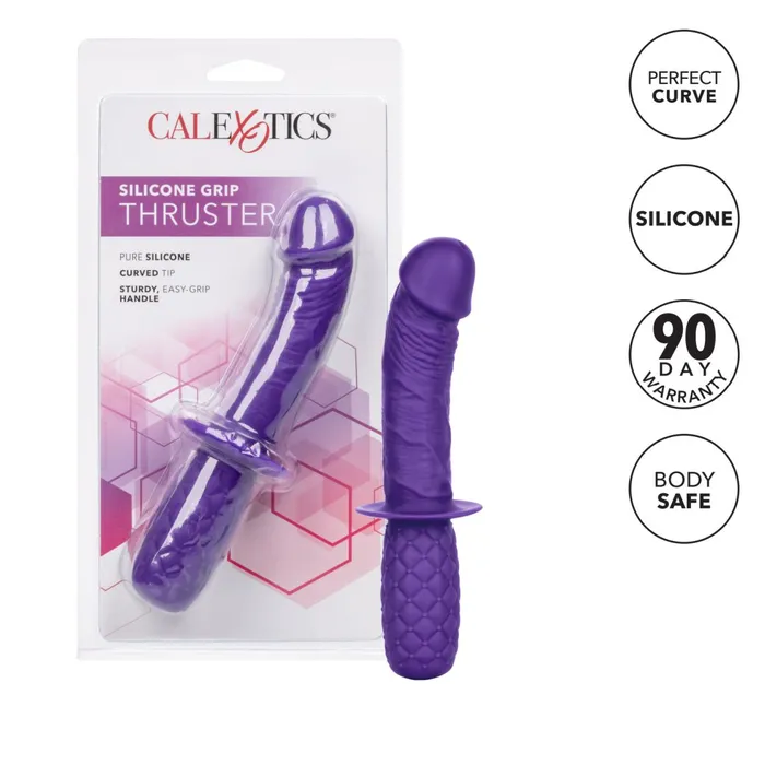CalExotics Dildos Silicone Grip Thruster 75 Inch GSpot Dildo Purple