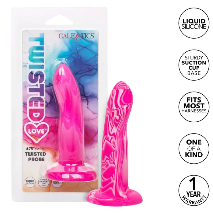 CalExotics Dildos Twisted Love 475 Inch Beginner Silicone Dildo Pink