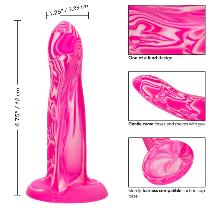 CalExotics Dildos Twisted Love 475 Inch Beginner Silicone Dildo Pink