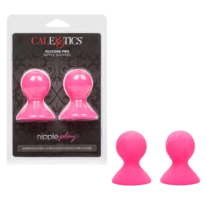 California Exotics Nipple Play Silicone Pro Nipple Suckers Pink Couples