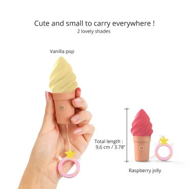 CandIce Vanilla Pop Silicone Ice Cream Cone Vibrator Lovely Planet Female Sex Toys