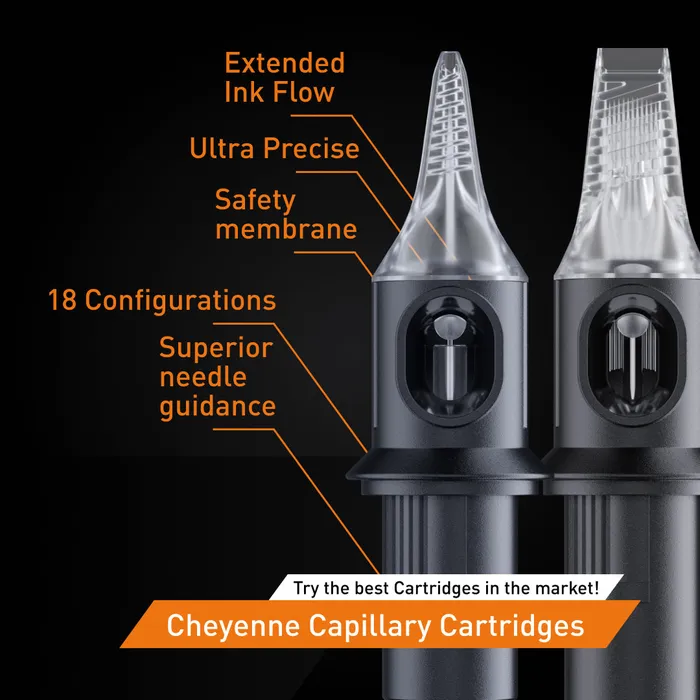 Cheyenne Capillary Cartridge Needles Box of 20 Cheyenne Anal