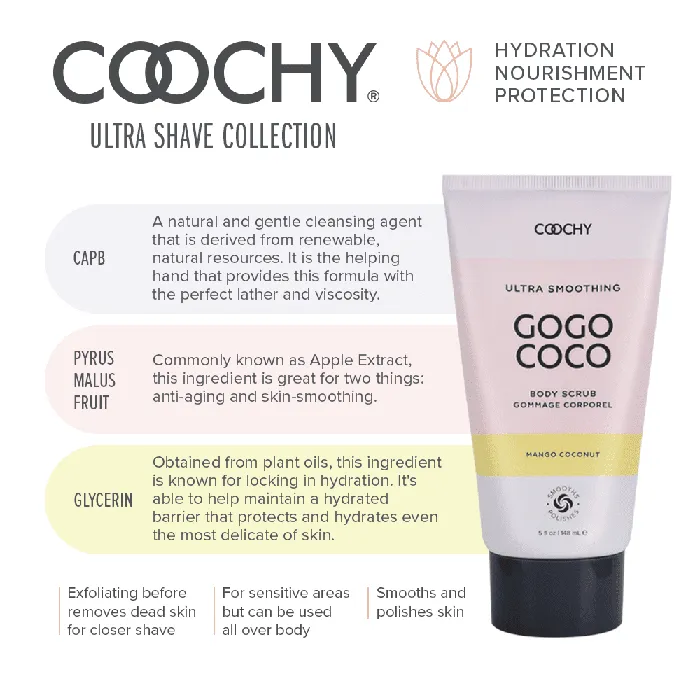 Classic Erotica Female Sex Toys COOCHY ULTRA Ultra Smoothing Body Scrub Mango Coconut 5oz 148 mL