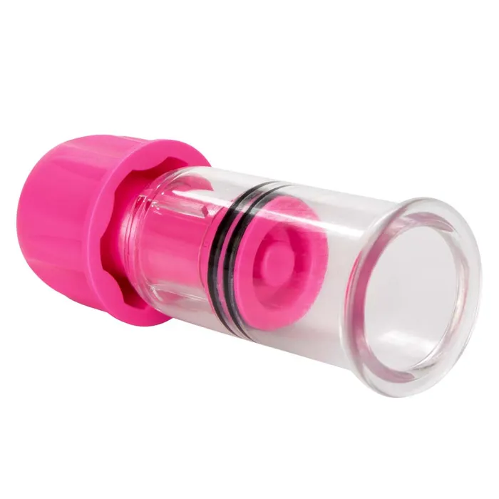 Couples Nipple Play Vacuum Twist Nipple Suckers Pink California Exotics