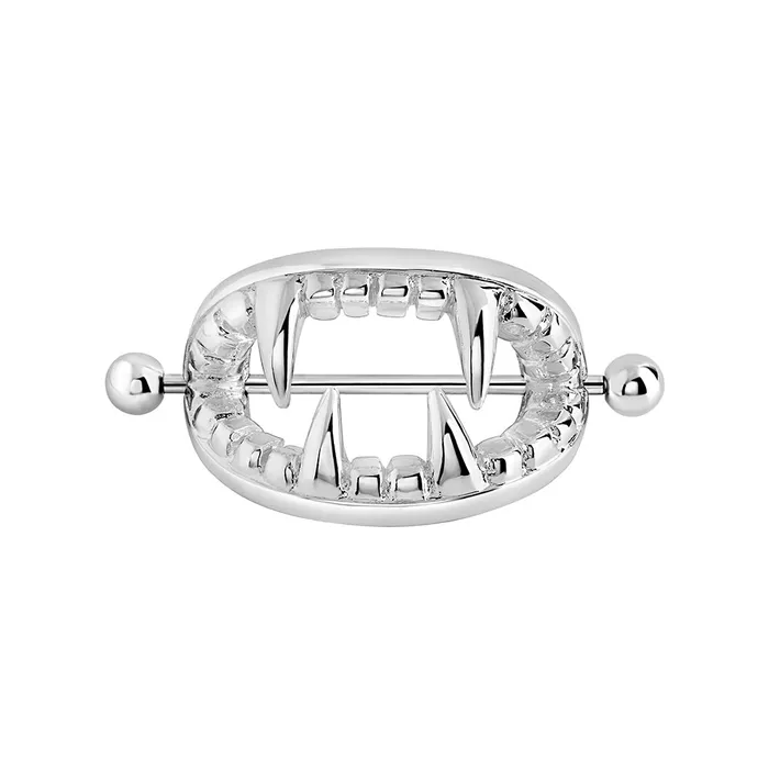 Couples Painful Pleasures 14g Vampire Teeth Nipple Ring Shield Price Per 1