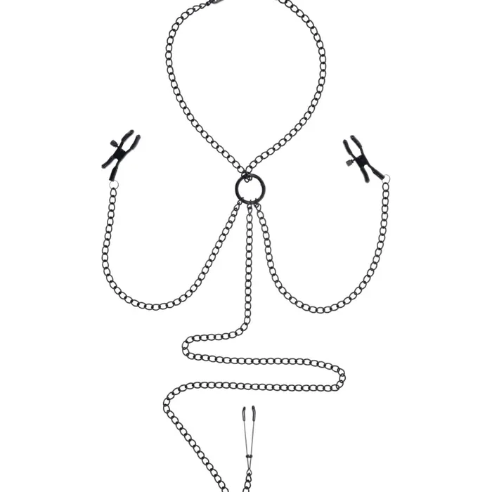 Couples Sportsheets Saffron Nipple to Clit Clamp and Chain Set