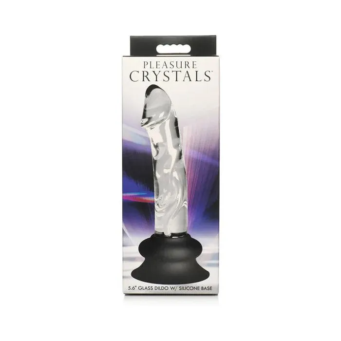 Curve Novelties Inc Pleasure Crystal Glass Dildo with Silicone Base 56 Inch Anal Curve Novelties Inc Pleasure Crystal Glass Dildo with Silicone Base 56 Inch Anal