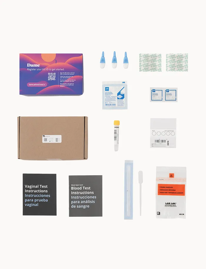 Dame Products Couples Gonorrhea Chlamydia HIV Syphilis STI Test Kit 1 Site