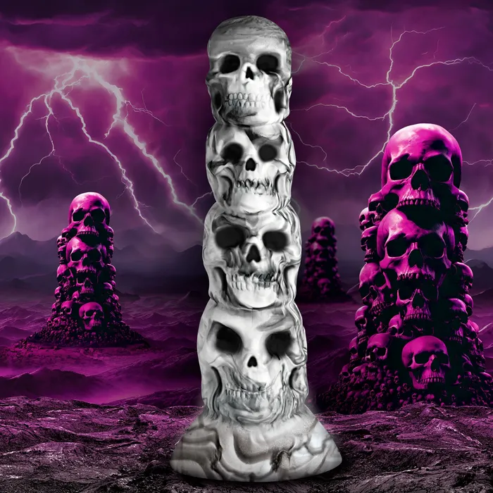 Dildos Tower of Doom Silicone Skull Dildo XR Brands