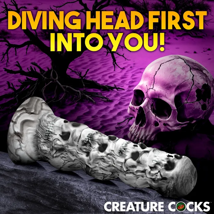 Dildos Tower of Doom Silicone Skull Dildo XR Brands