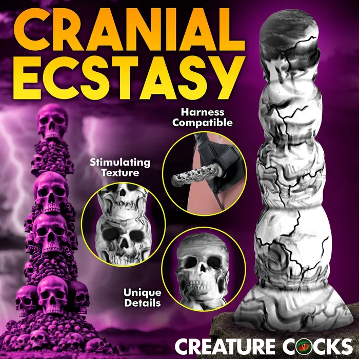 Dildos Tower of Doom Silicone Skull Dildo XR Brands