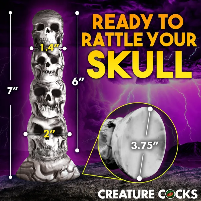 Dildos Tower of Doom Silicone Skull Dildo XR Brands