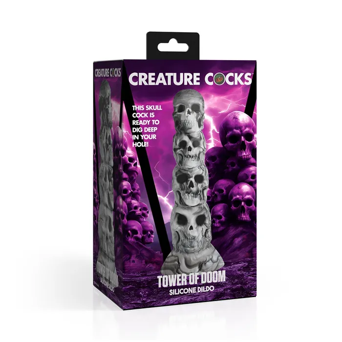 Dildos Tower of Doom Silicone Skull Dildo XR Brands