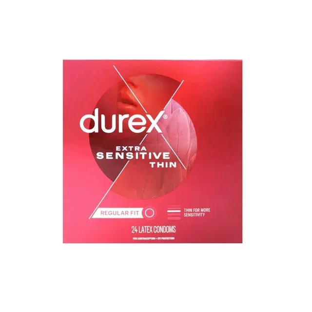 Durex Reckitt Benckiser Durex Extra Sensitive Thin Condoms 24Pack Male Sex Toys Durex Reckitt Benckiser Durex Extra Sensitive Thin Condoms 24Pack Male Sex Toys