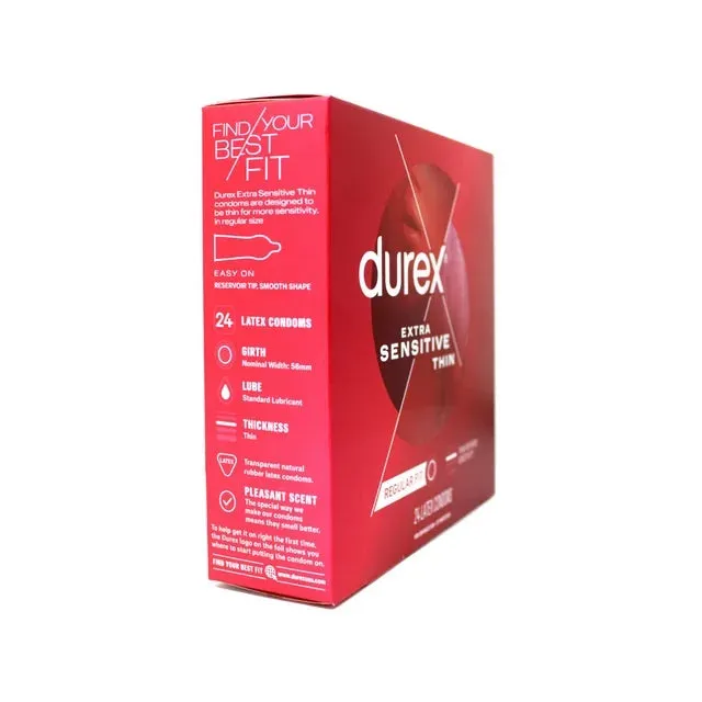 Durex Reckitt Benckiser Durex Extra Sensitive Thin Condoms 24Pack Male Sex Toys