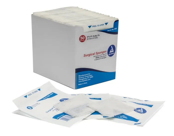 Dynarex Vibrators Dynarex 8 ply 2s Sterile Gauze 2 x 2 One Box of 50 pouches Dynarex Vibrators Dynarex 8 ply 2s Sterile Gauze 2 x 2 One Box of 50 pouches