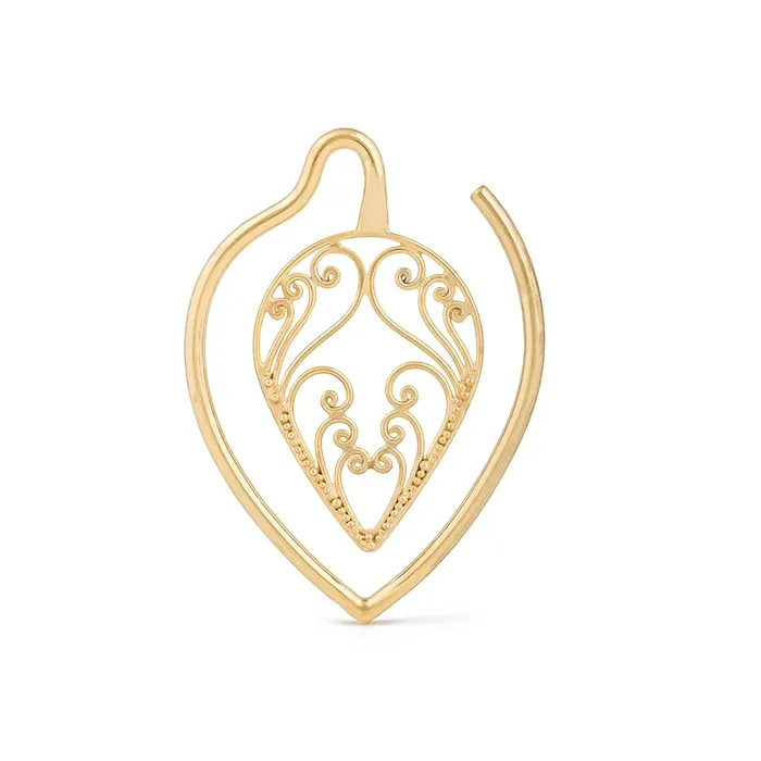 Elementals Organics Anal French Filigree Tear Drop Gold Plated Ear Weight 4mm Thick Price Per 1 Elementals Organics Anal French Filigree Tear Drop Gold Plated Ear Weight 4mm Thick Price Per 1